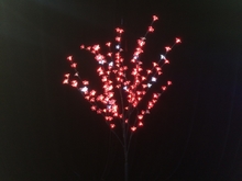 Дерево с прозрачными цветками (SAKURA, красный+белые вспышки 24LED), H-1,5м, IP44 с трансформатором