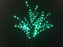 Дерево с прозрачными цветками (SAKURA, зеленый+белые вспышки 24LED), H-1,5м, IP44 с трансформатором