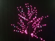 Дерево с прозрачными цветками (SAKURA, розовый+белые вспышки24LED) H-1,8м, IP44 с трансформатором 24