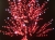 Дерево с прозрачными цветками (SAKURA, красный+белые вспышки 100LED), H-2,4м, IP44 с трансформатором