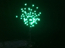 Дерево с прозрачными цветками (SAKURA, зеленый) H-0,9м, IP44 с трансформатором 24v, провод черный 5м