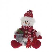 Фигурка декоративная Снеговик, Санта, 23 см 233994