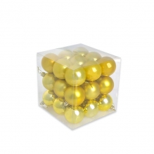 Набор шаров елочных, диаметр 5 см, 27 шт., цвет золото