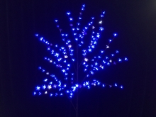 Дерево с прозрачными цветками (SAKURA, голубой+белые вспышки24LED) H-1,8м, IP44 с трансформатором 24