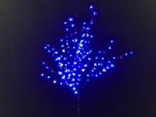 Дерево с прозрачными цветками (SAKURA, голубой+белые вспышки 24LED), H-1,5м, IP44 с трансформатором